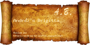 András Brigitta névjegykártya